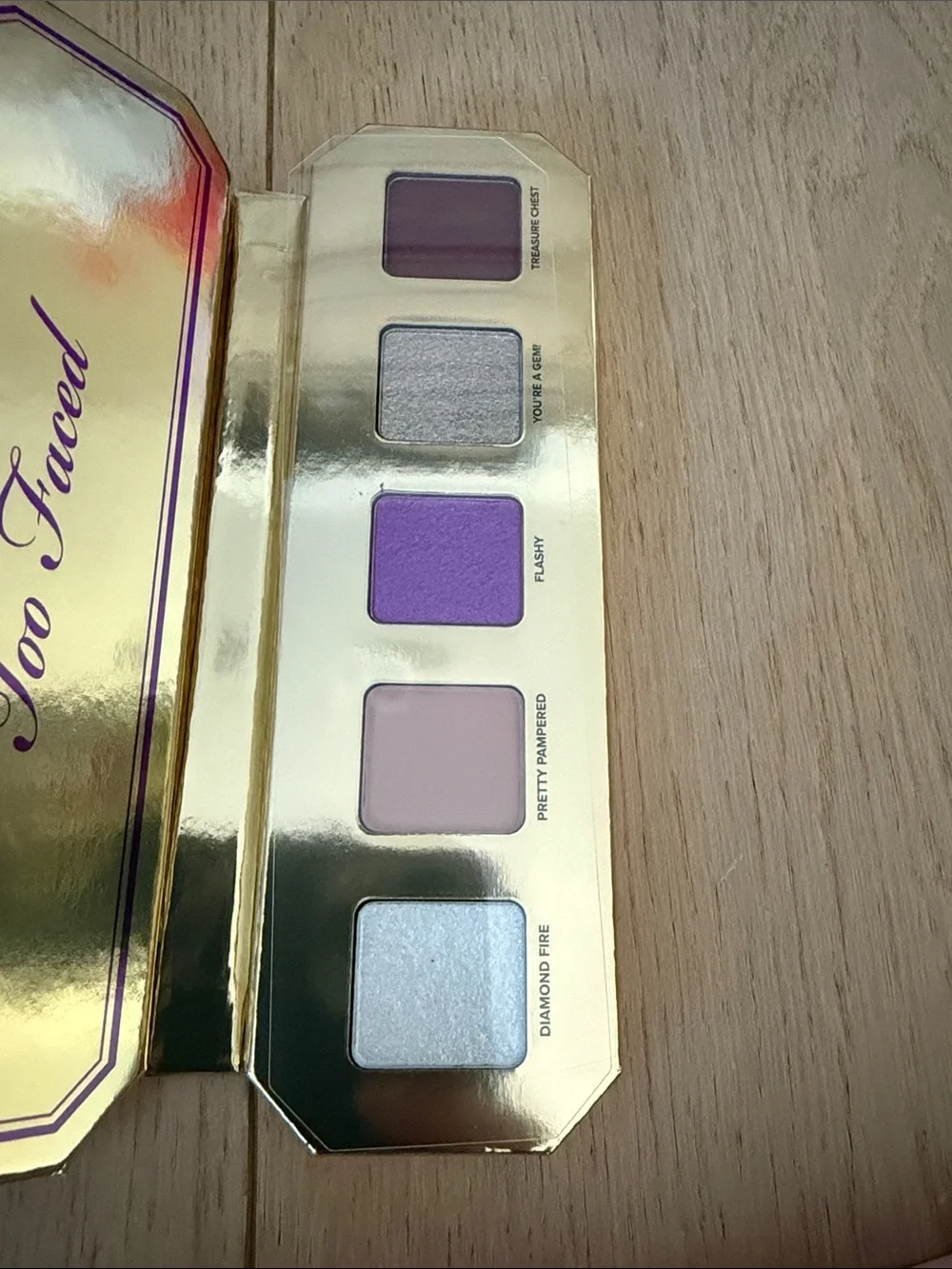 Too Faced Eyeshadow Palette & Lip Injection Gloss — Purple, Pink, Silver, White